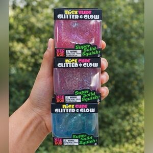 Needoh Glitter & Glow Nice Cube Set